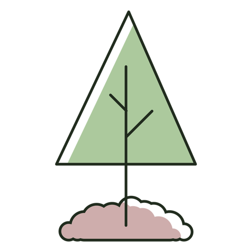 Baum im Schmutzlogo gepflanzt PNG-Design