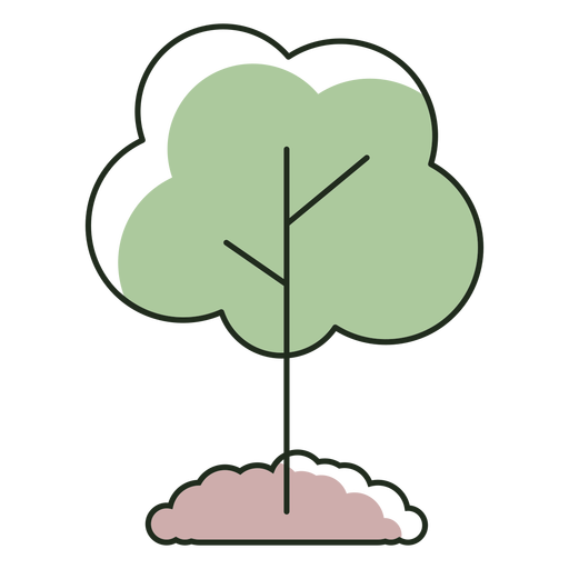Baum gepflanztes Logo PNG-Design