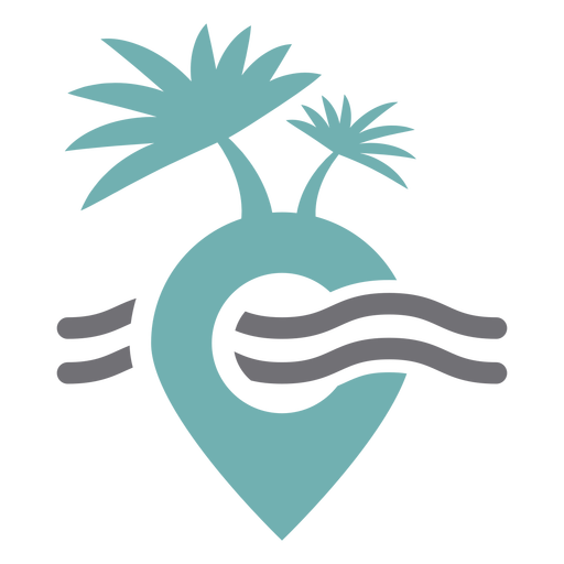 Logotipo de local de viagens tropicais Desenho PNG