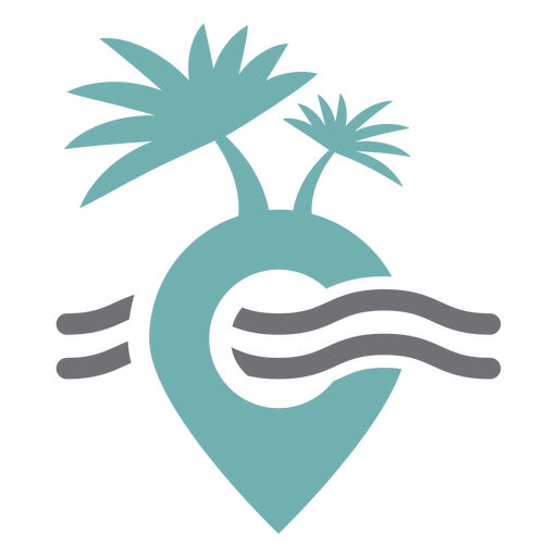 Tropical travel spot logo PNG Design