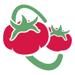 Logotipo de dos tomates Diseño PNG