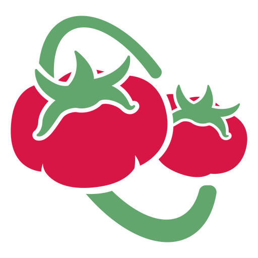 Logo mit zwei Tomaten PNG-Design