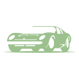 Vintage fast car logo PNG Design