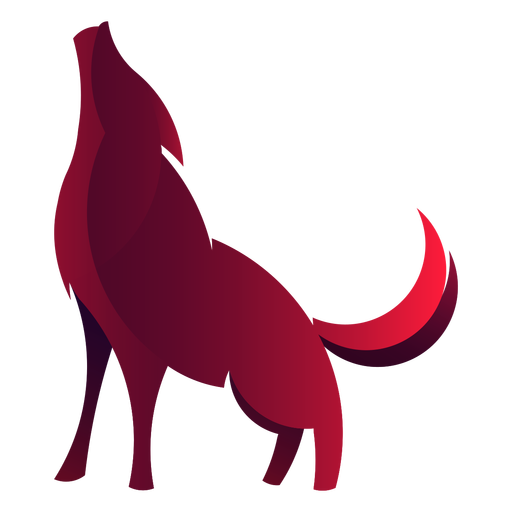 Wolf howling logo PNG Design