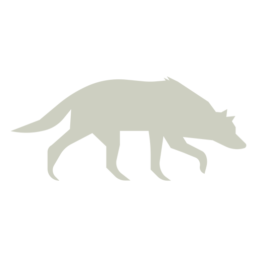 Wolf schn?ffelt Slihouette-Logo PNG-Design