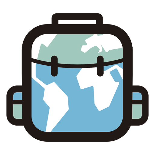 World map luggage logo PNG Design