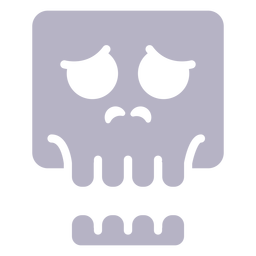 Logotipo da silhueta do crânio preocupado Desenho PNG
