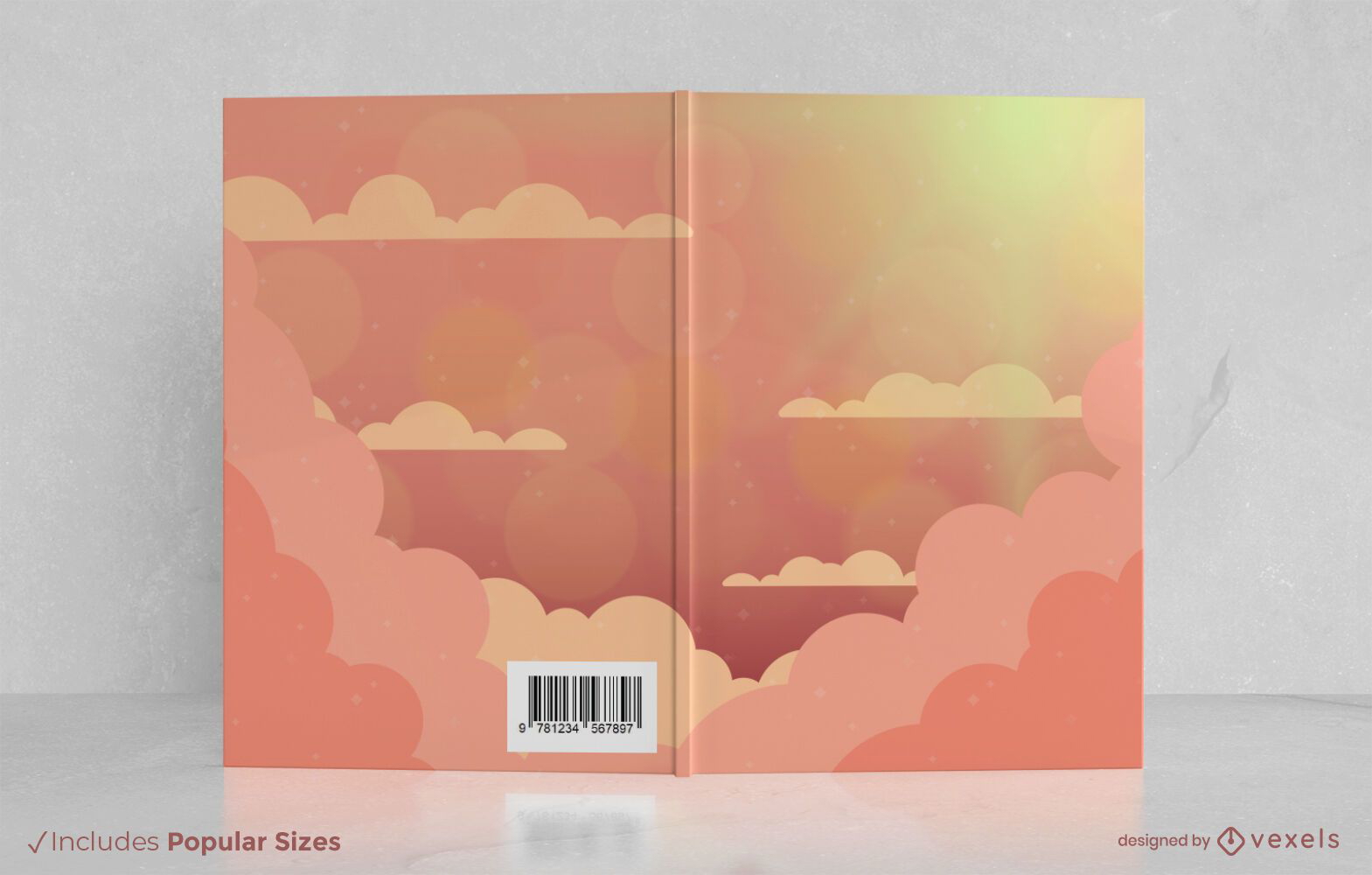 Design da capa do livro céu nublado