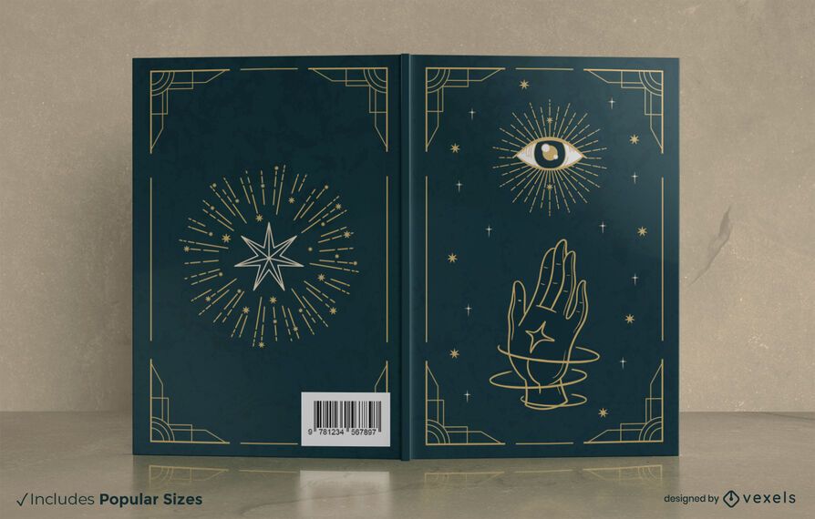 Design de capa de livro místico Design de capa de livro místico
