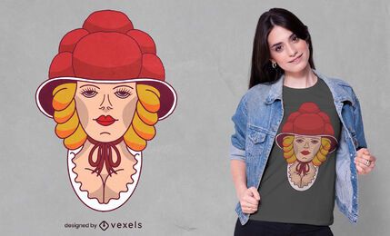 Diseño de camiseta de mujer Bollenhut. Diseño de camiseta de mujer Bollenhut.