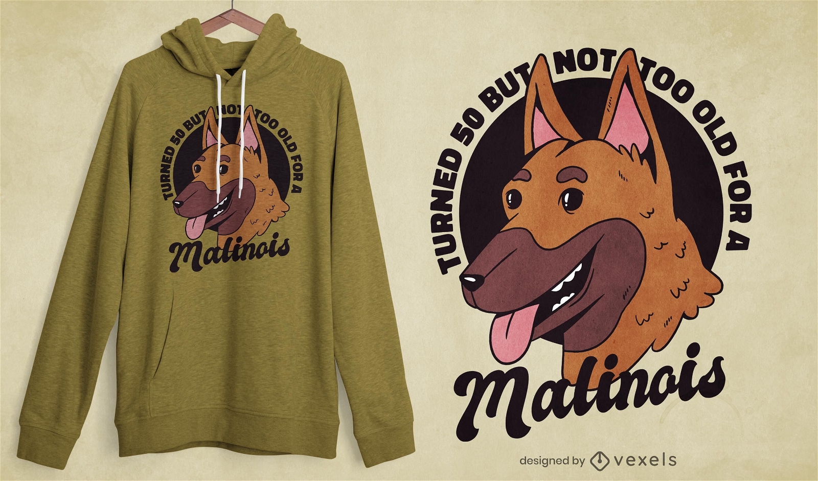 Birthday malinois t-shirt design