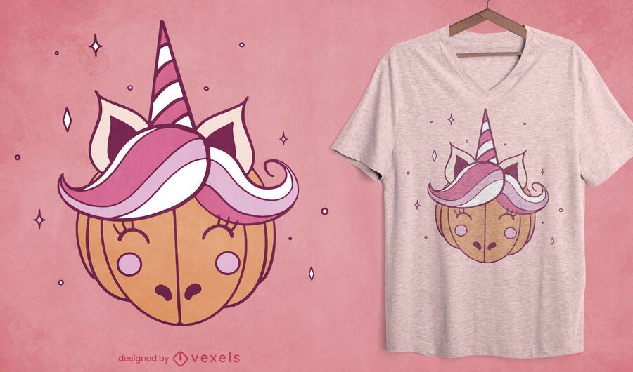 Pumpkin unicorn t-shirt design Pumpkin unicorn t-shirt design