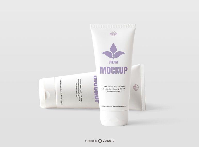 Tube cream mockup design set Tube cream mockup design set