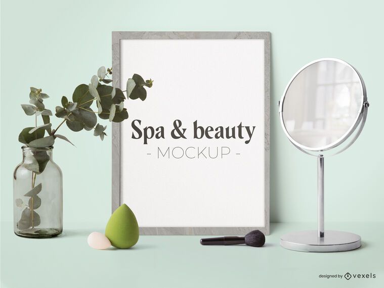 Spa & beauty poster mockup composition Spa & beauty poster mockup composition