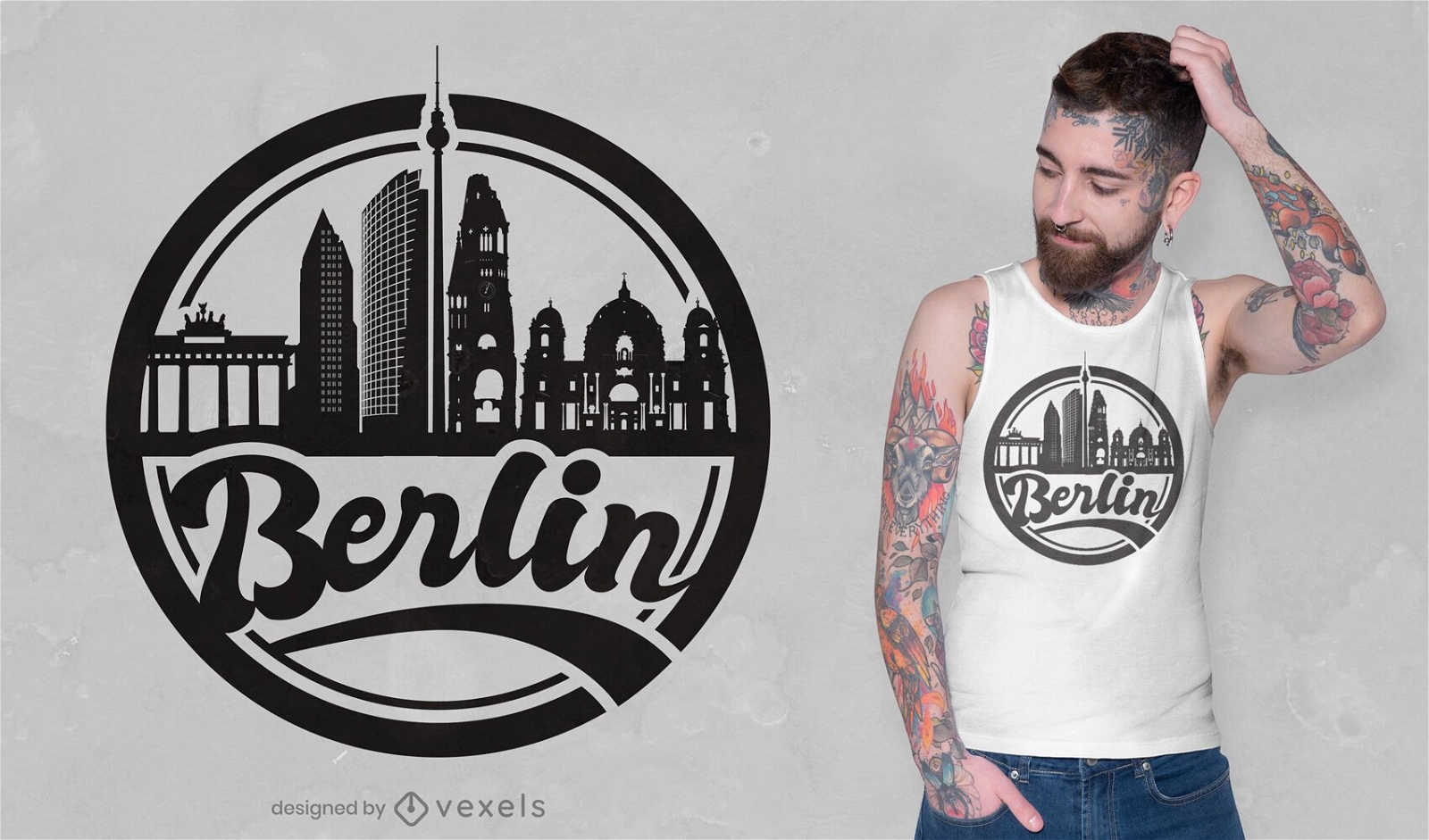 Diseño de camiseta Skyline berlin