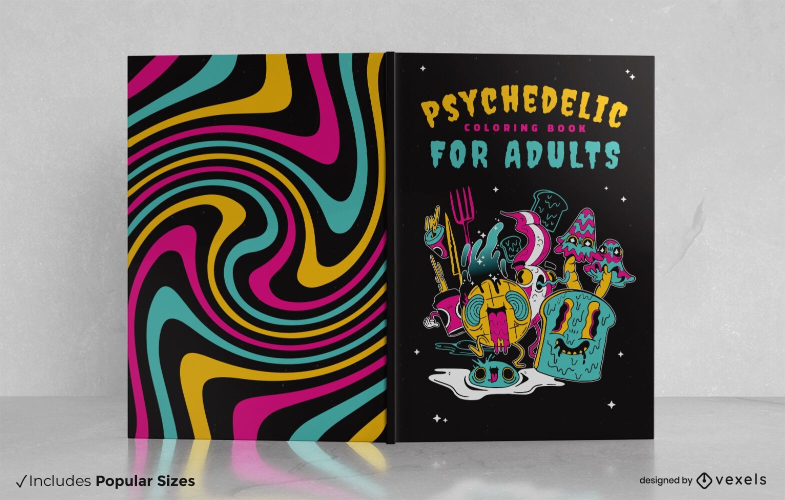 Psychedelic book cover design