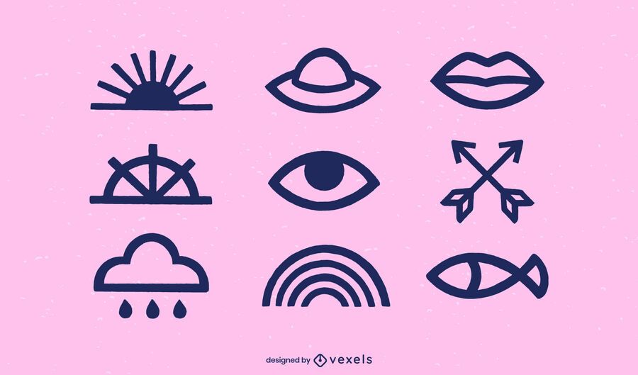 Minimal stroke icon set Minimal stroke icon set