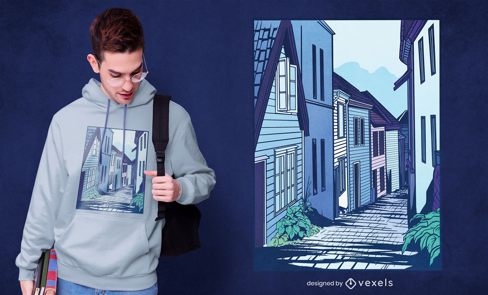 Diseño de camiseta street bergen