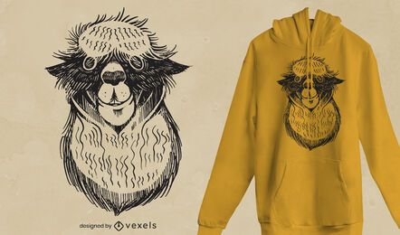 Creepy alpaca t-shirt design Creepy alpaca t-shirt design