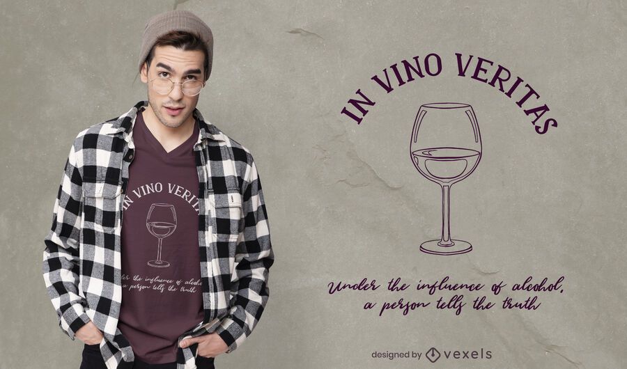 Design de camisetas In Vino Veritas Design de camisetas In Vino Veritas