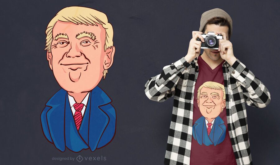 Glückliches Trumpf-T-Shirt Design Glückliches Trumpf-T-Shirt Design