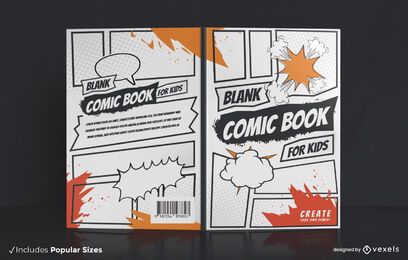 Design de capa de quadrinhos em branco Design de capa de quadrinhos em branco