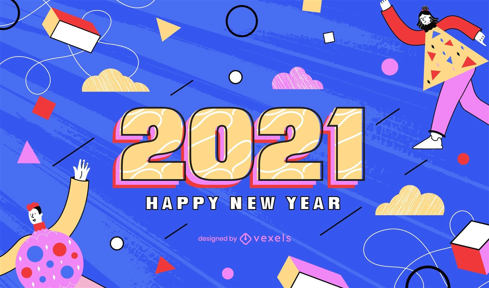 Hintergrunddesign des neuen Jahres 2021