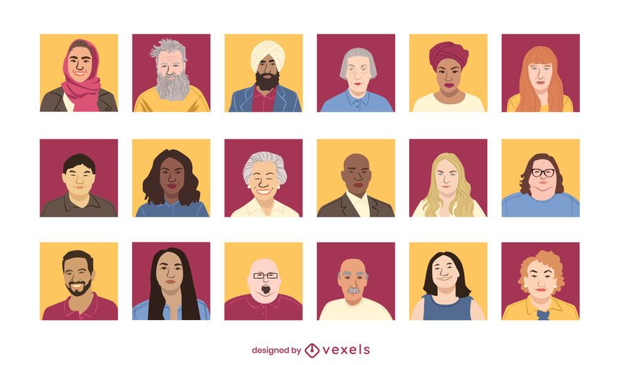 People avatar design set People avatar design set