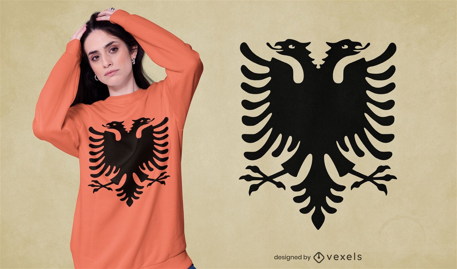 Double-headed eagle t-shirt design