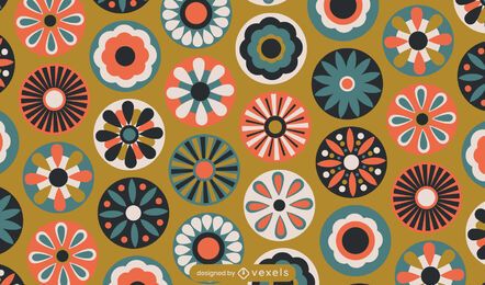 Geometric flowers pattern design Geometric flowers pattern design
