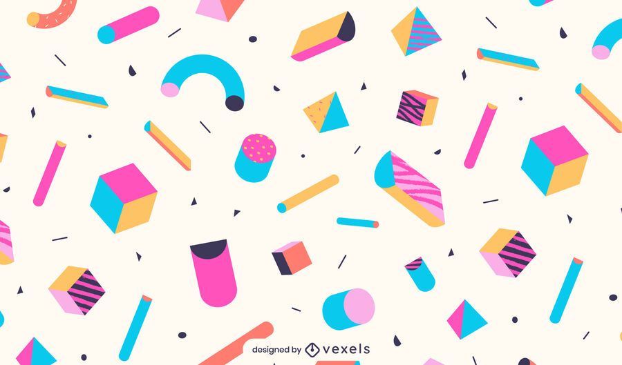 Colorful geometric shapes pattern design Colorful geometric shapes pattern design