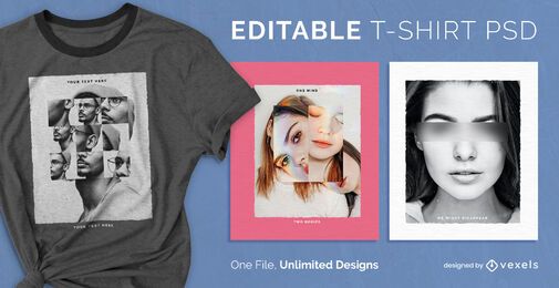 Mosaic scalable t-shirt psd