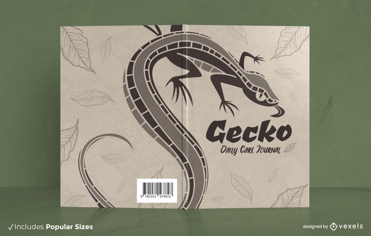 Gecko-Pflegebuch-Cover-Design