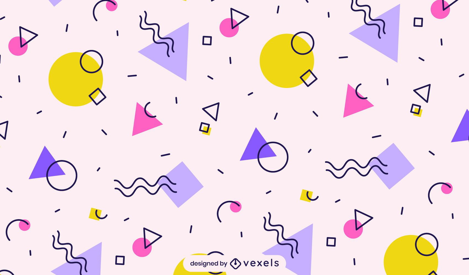 Colorful shapes pattern design