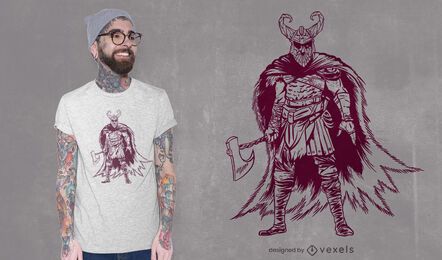 Diseño de camiseta Odin posando Diseño de camiseta Odin posando