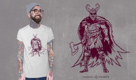 Odin posando com design de camiseta