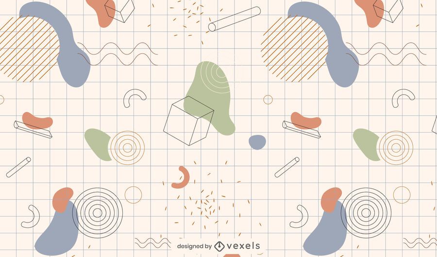 Abstract forms pattern design Abstract forms pattern design