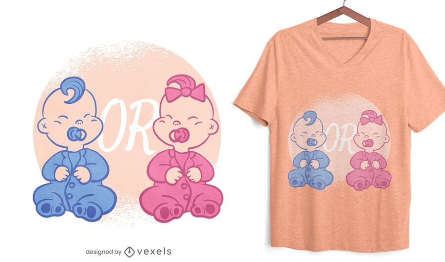 Download Gender Reveal T-shirt Design - Vector Download