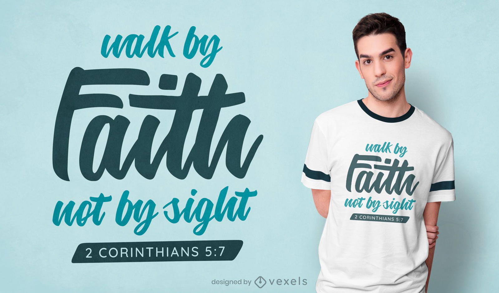 Design de camisetas Walk by Faith