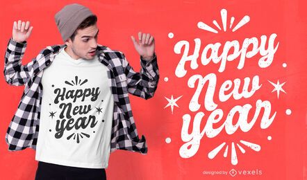 Diseño de camiseta feliz año nuevo Diseño de camiseta feliz año nuevo