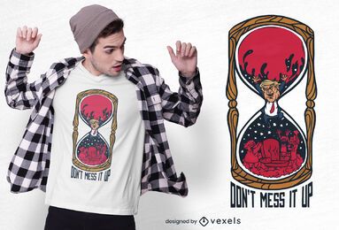 Diseño de camiseta de reloj de arena de Trump Diseño de camiseta de reloj de arena de Trump