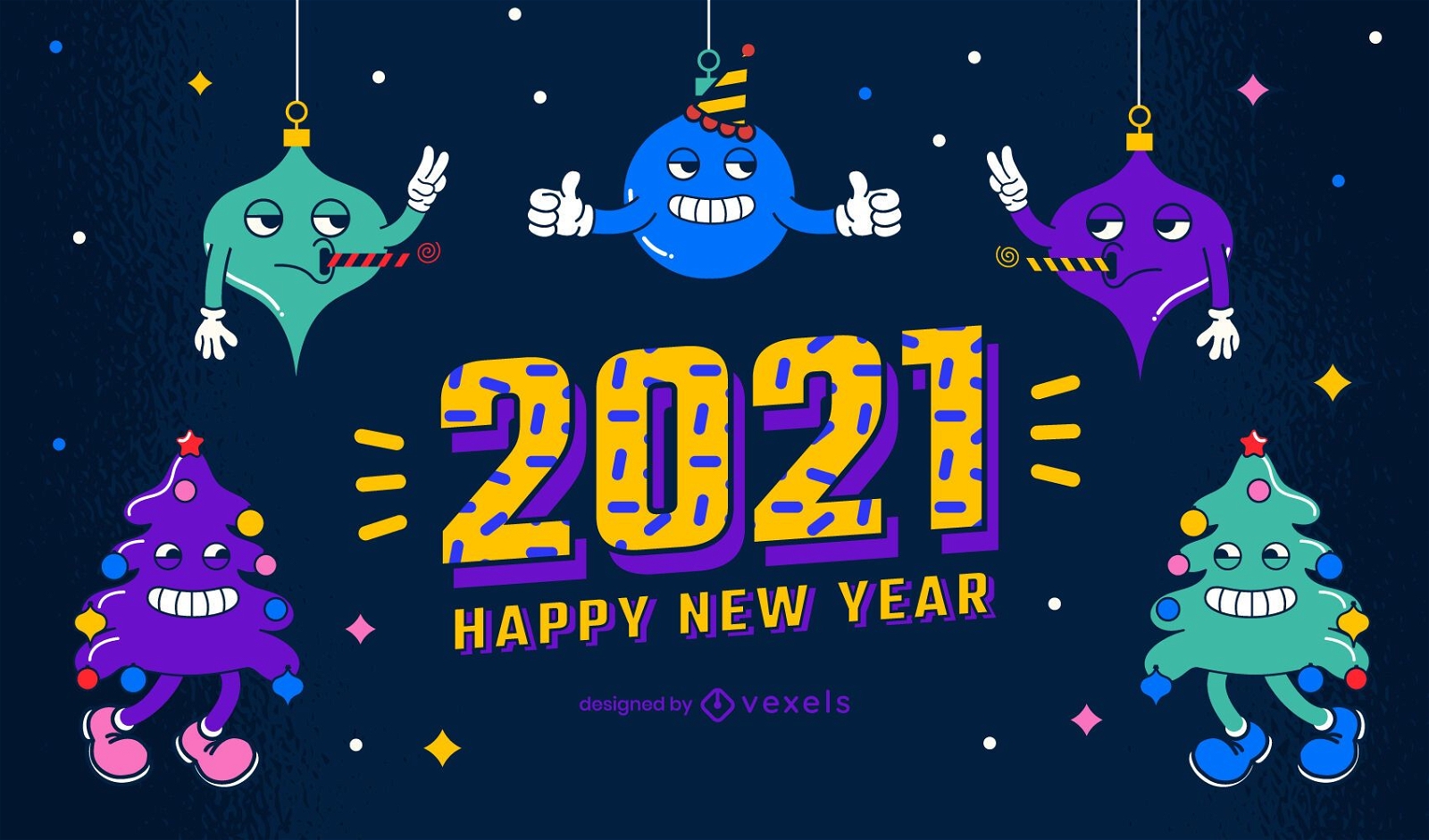 2021 Neujahrs-Hintergrunddesign