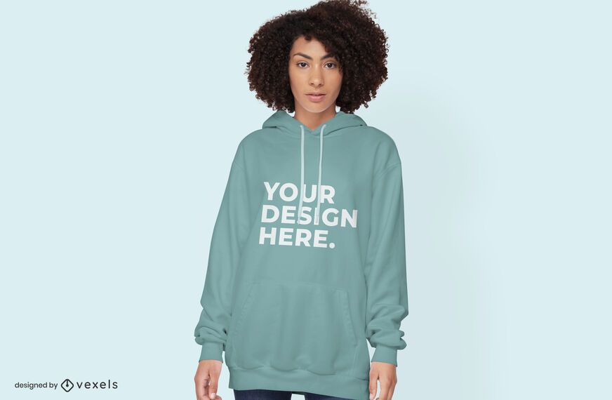 Female model hoodie mockup design psd Female model hoodie mockup design psd