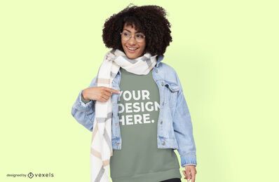 Model with jacket hoodie mockup design Model with jacket hoodie mockup design