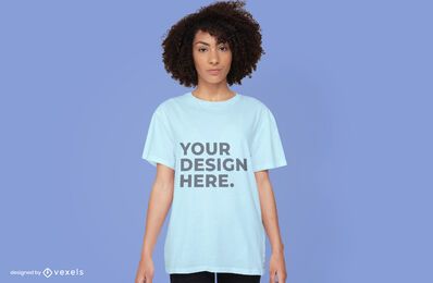 Diseño de maqueta de camiseta de mujer psd Diseño de maqueta de camiseta de mujer psd