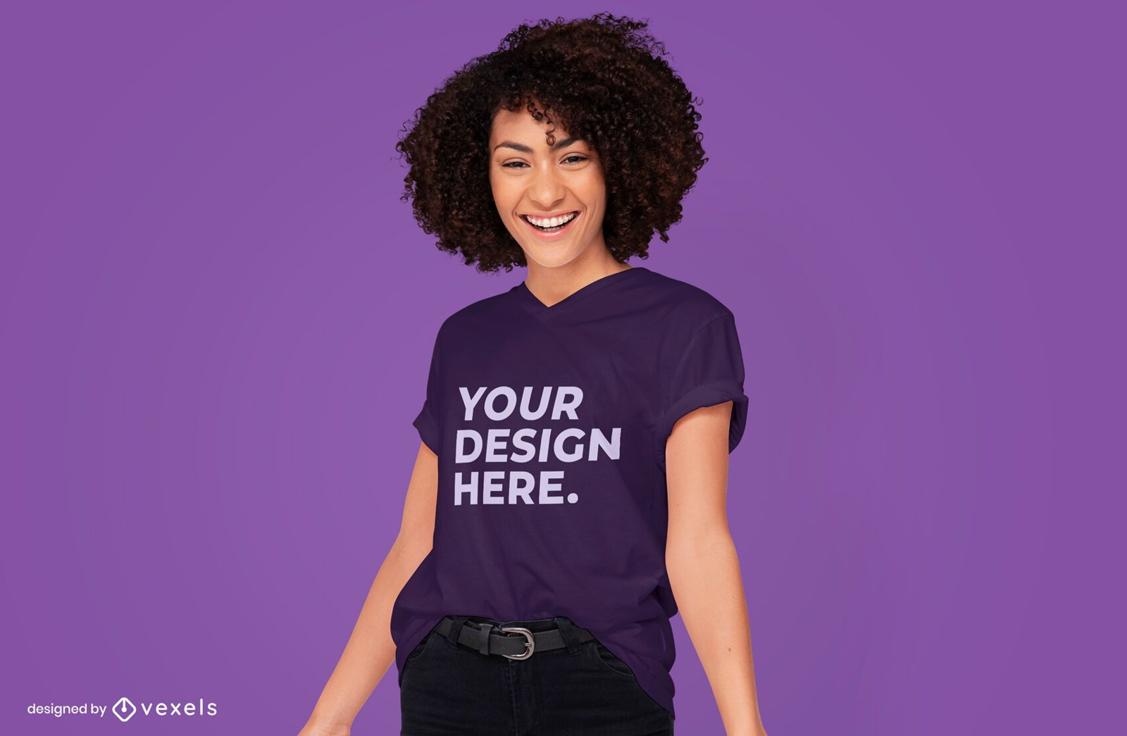 Dise?o de maqueta de camiseta de modelo femenino psd