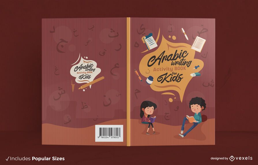 Arabic activity book cover design Arabic activity book cover design
