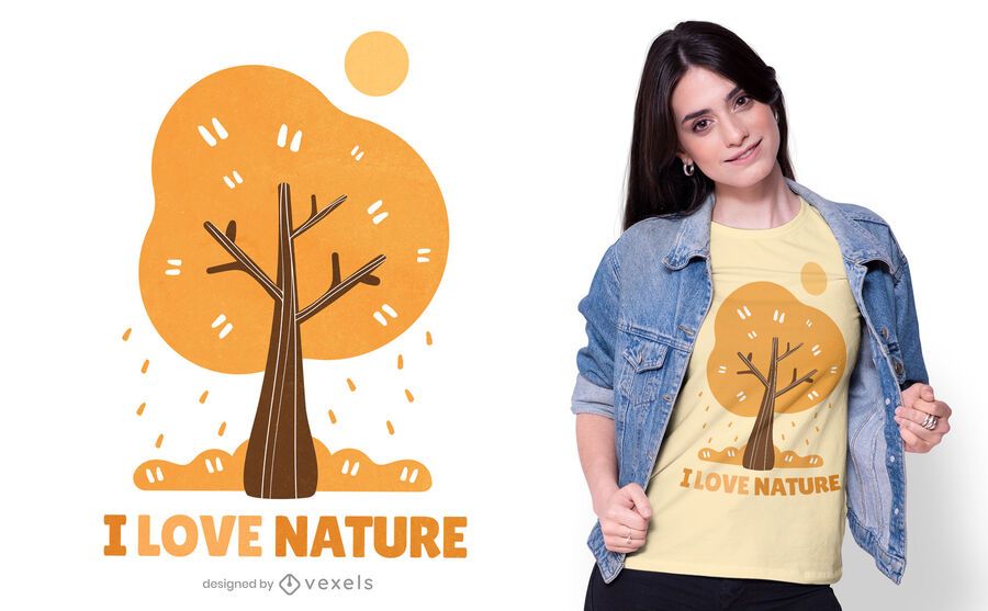 Amo el diseño de camiseta de la naturaleza Amo el diseño de camiseta de la naturaleza