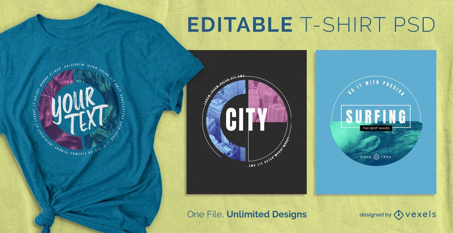 Circle scalable t-shirt psd Circle scalable t-shirt psd