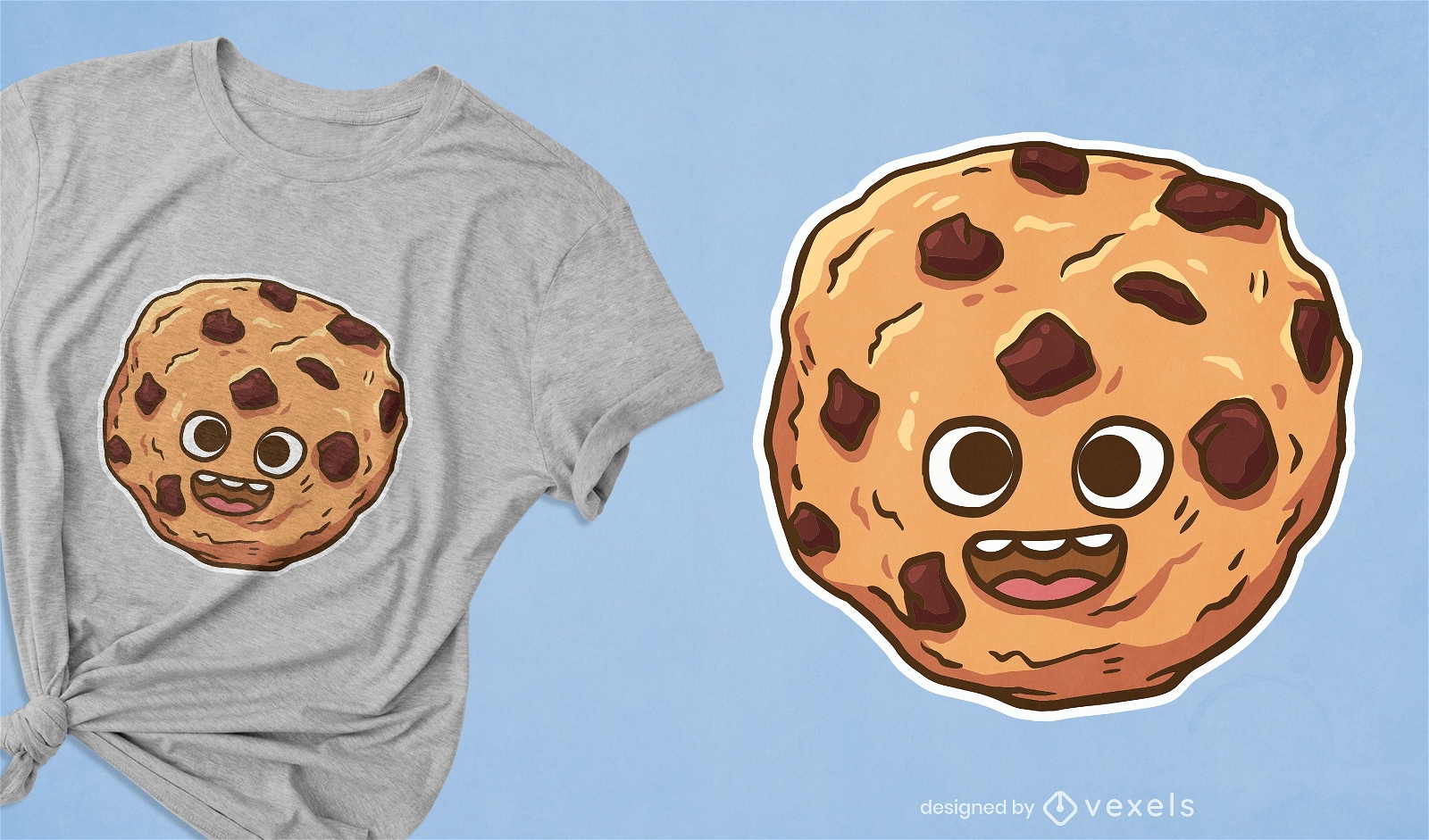 Design fofo de camiseta de biscoito